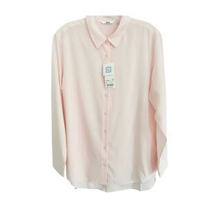 Uniqlo Light Pink Button Down Shirt NWT Size L